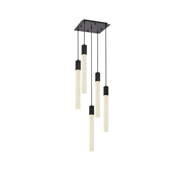 Weston 5 lights pendant in black
