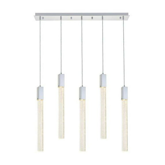 Weston 5 lights pendant in chrome