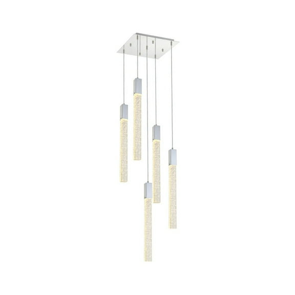 Weston 5 lights pendant in chrome