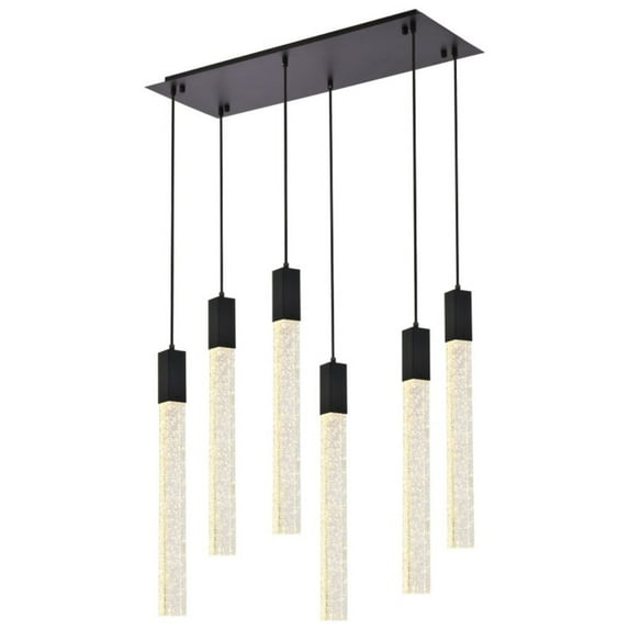 Weston 6 lights pendant in black