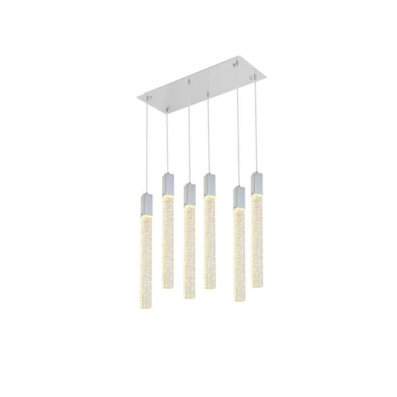 Weston 6 lights pendant in chrome