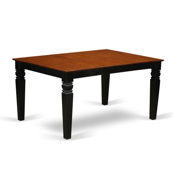 NIKE7-WHI-W 7 PC Dining Room Set - Premium Rubber Wood Table and 6 Chairs with Cherry Finish - Seats 8 - Elegant and Sophisticated