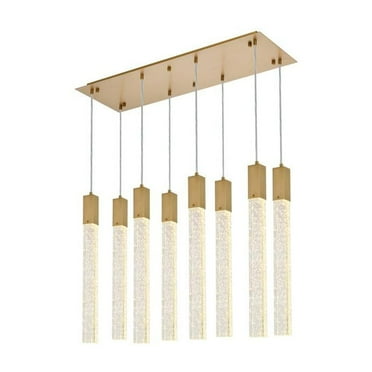 Weston 8 lights pendant in satin gold