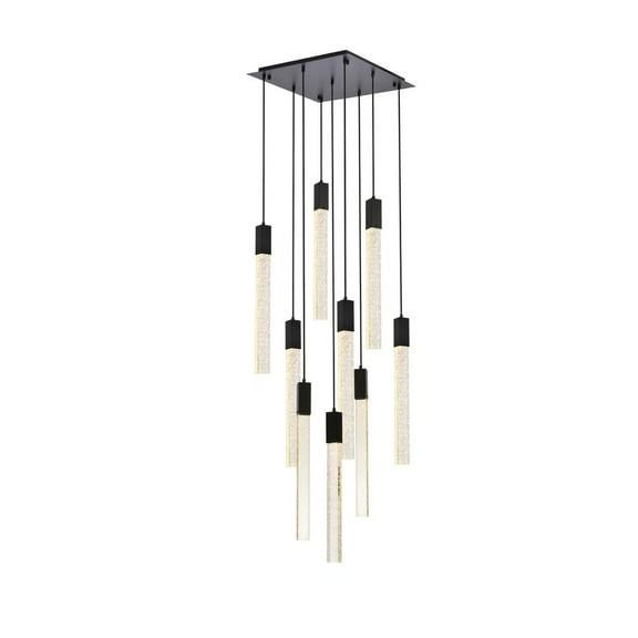 Weston 9 lights pendant in black