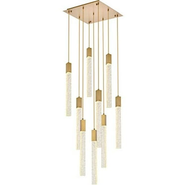 Weston 9 lights pendant in satin gold