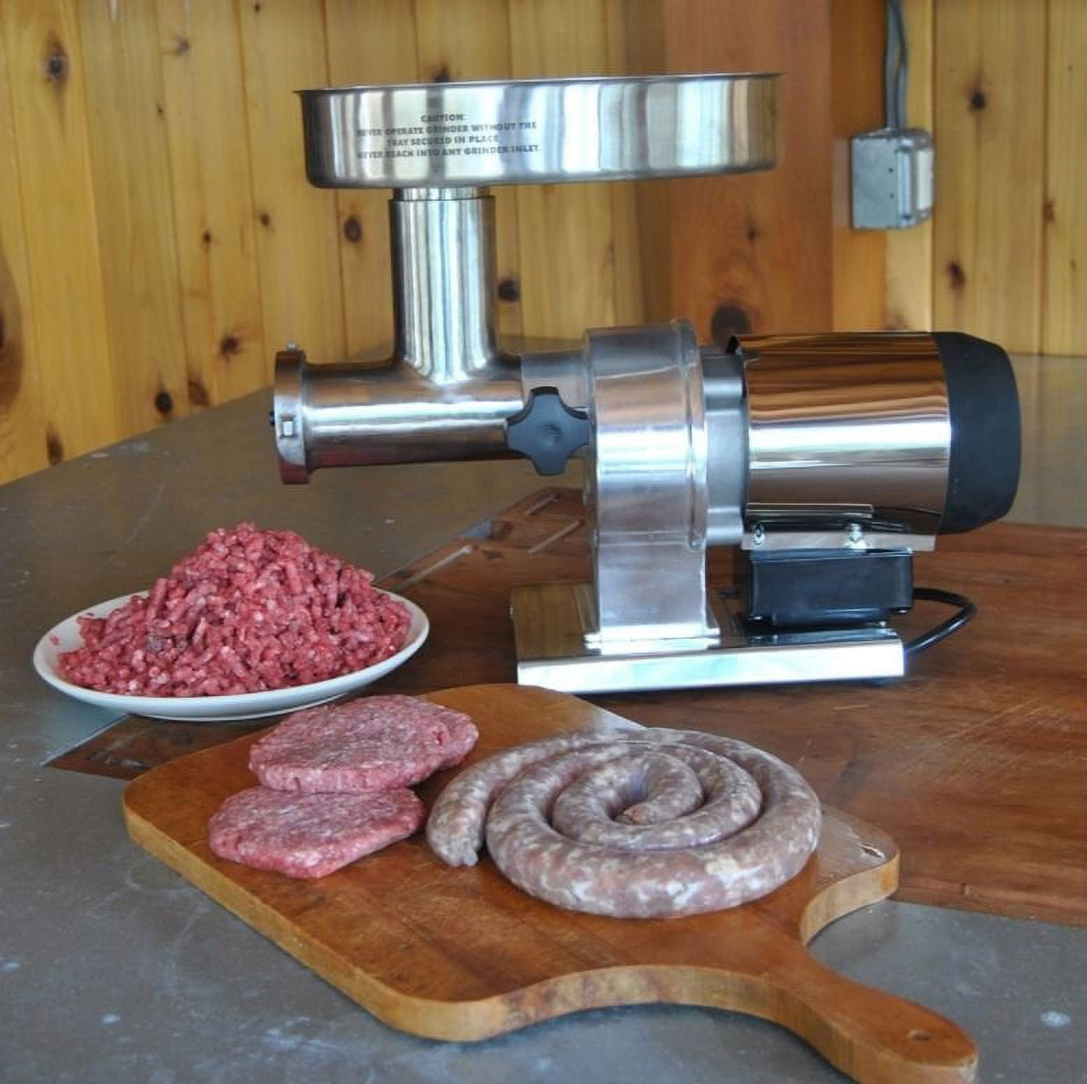 Butcher Series #22 1 HP Electric Meat Grinder with Sausage Stuffing Kit Butcher Series #22 1 HP Electric Meat Grinder with Sausage Stuffing Kit