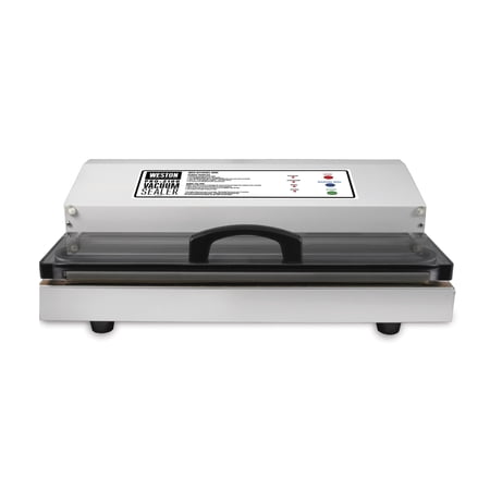 Weston Brands Vacuum Sealer Machine for Food Preservation & Sous Vide, Extra-Wide 5mm Bar for Sealing Bags Up to 15", 935 Watts, Pro-2100, White