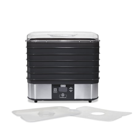 Weston 6 Tray Electric Food Dehydrator Machine with Digital Timer, Adjustable Thermostat, 500 Watts, Black