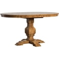 thumbnail image 1 of Weston Home 40 - 60" Oval Wood Dining Table with Leaf, Oak Top, Pedestal Base, Oak, 1 of 1