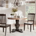 thumbnail image 1 of Weston Home 45" Round Oak Top Dining Table with Pedestal Base, Multiple Finishes, 1 of 2