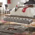 thumbnail image 1 of Weston Home Addison Tufted Bench, Grey, 1 of 8