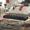 thumbnail image 1 of Weston Home Addison Upholstered Bench, Black, 1 of 8
