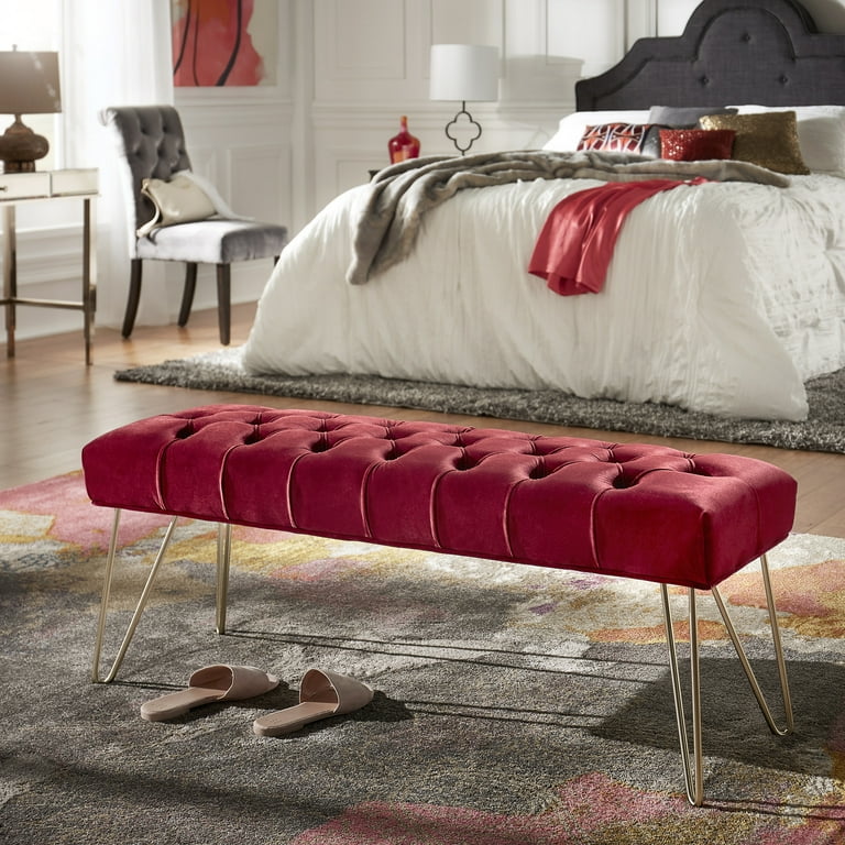 Red bedroom online bench