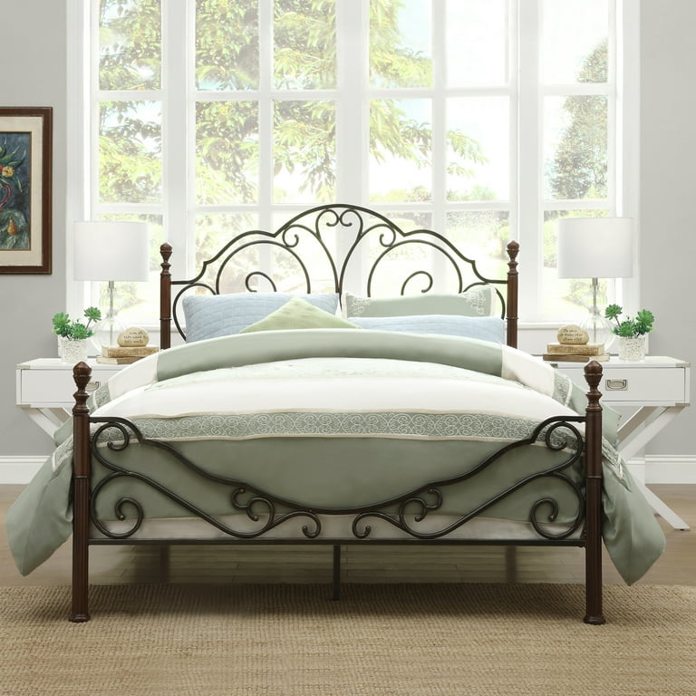 Weston home adison graceful scrolls poster metal bed deals