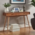 thumbnail image 1 of Weston Home Alcott Rectangular Wood Console Table, Natural Brown Finish, 1 of 5