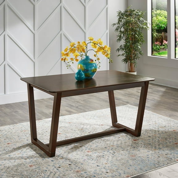 Weston Home Alle 59" Wood Dining Table, Walnut