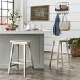 thumbnail image 1 of Weston Home Ashby Saddle Seat Backless Wood Barstools, Set of 2, Multiple Finishes, 1 of 3