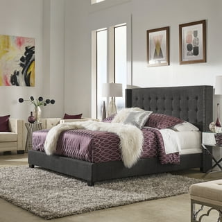 Weston home melford wingback tufted linen headboard discount