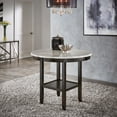 thumbnail image 1 of Weston Home Banford White Faux Marble Counter Height  Round Table, 42" Table, 1 of 7
