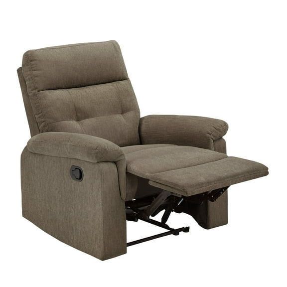 Weston Home Boerne Chenille Fabric Manual Recliner, Dark Gray