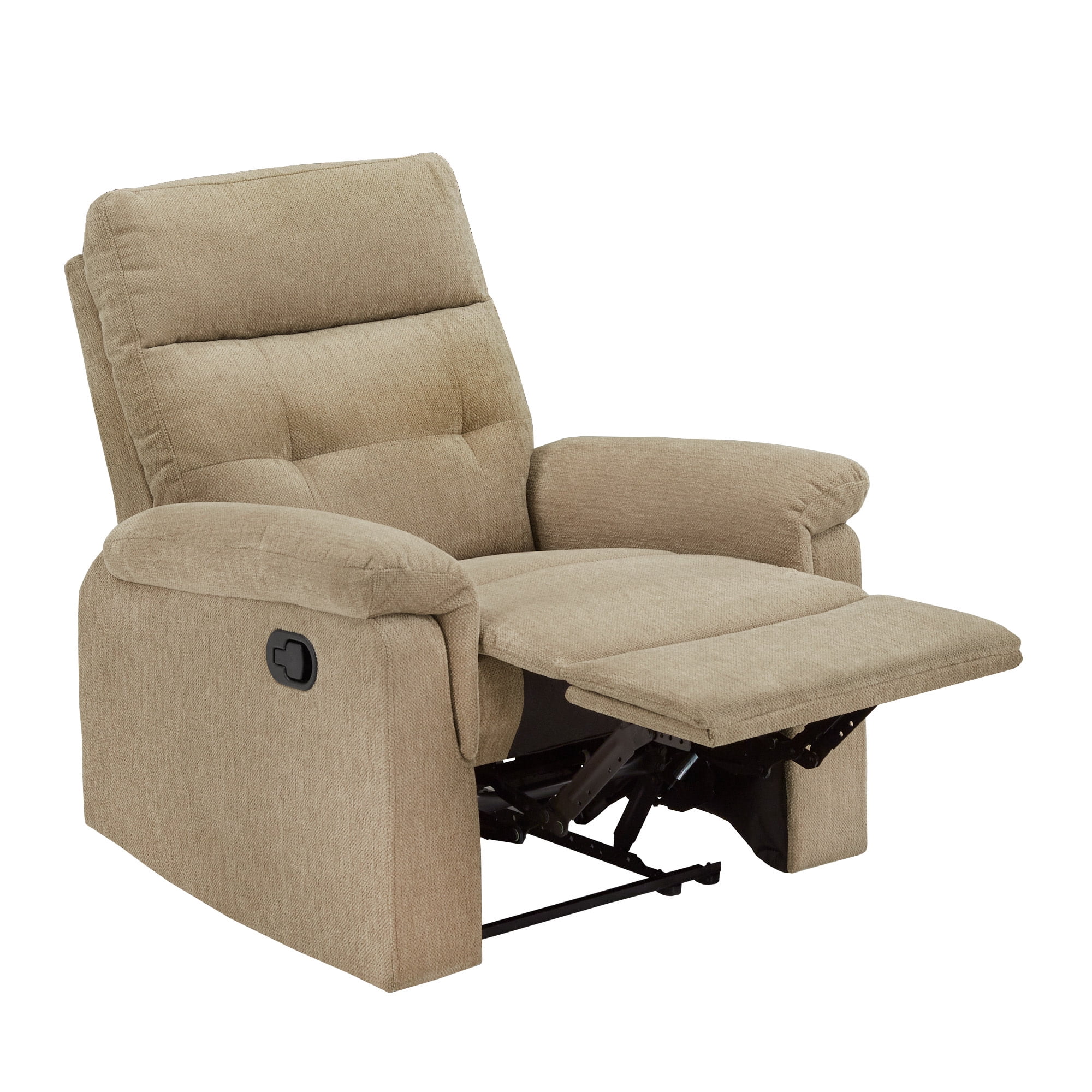 Weston Home Boerne Chenille Fabric Manual Recliner, Tan