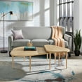 thumbnail image 1 of Weston Home Teardrop Nesting Coffee Tables with 3 Legs and Wood Finish, 1 of 11