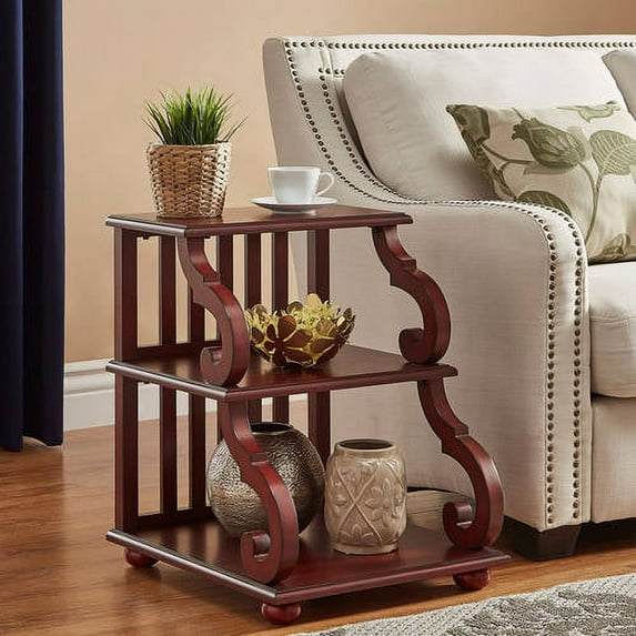 Weston Home Caden End Table, Berry Red