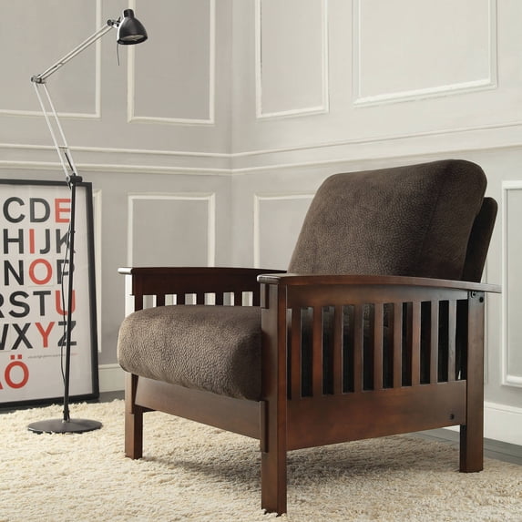 Weston Home Champion Mission-style Accent Chair, Dark Brown