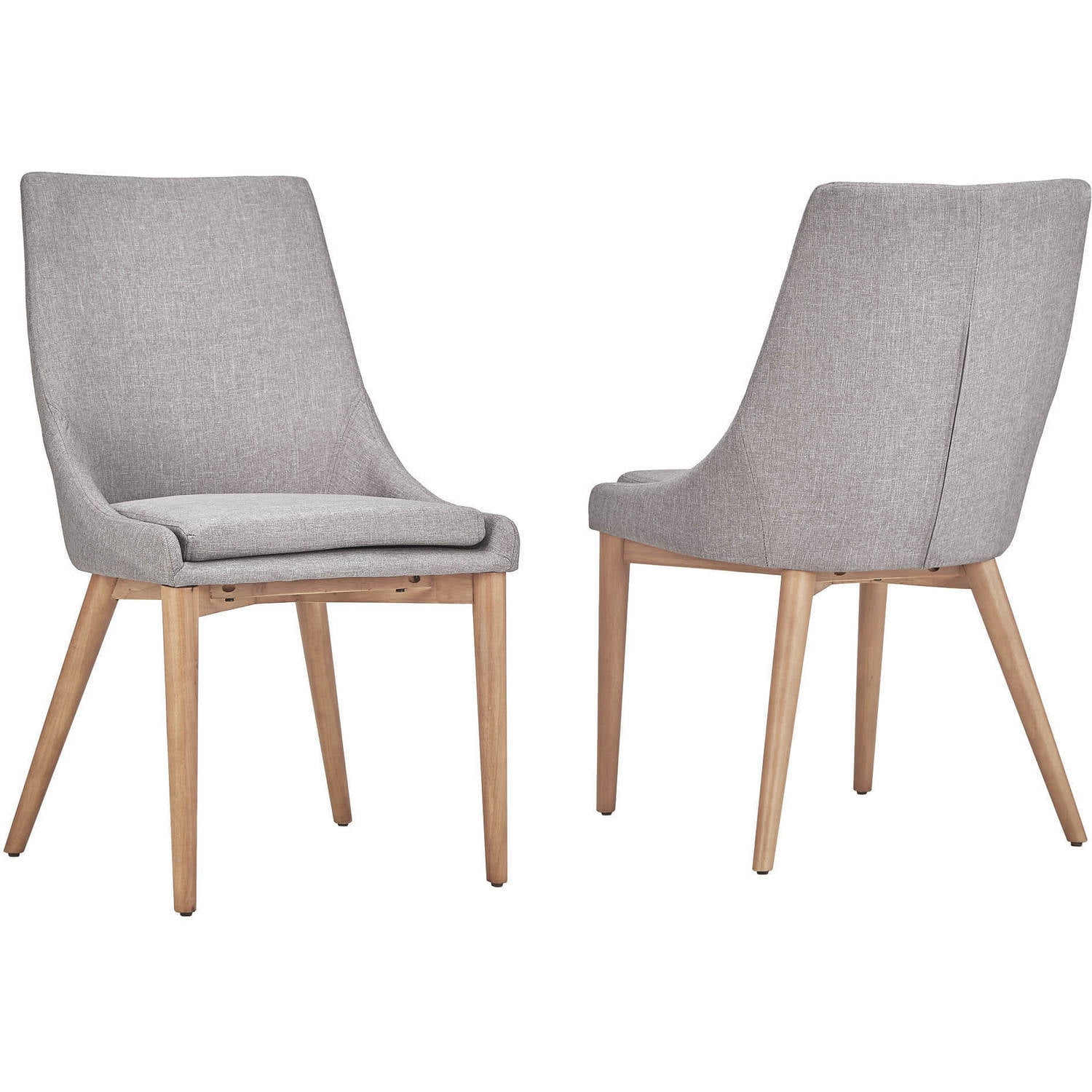 Weston Home Chelsea Lane Dining Chair, Set of 2, Light Grey