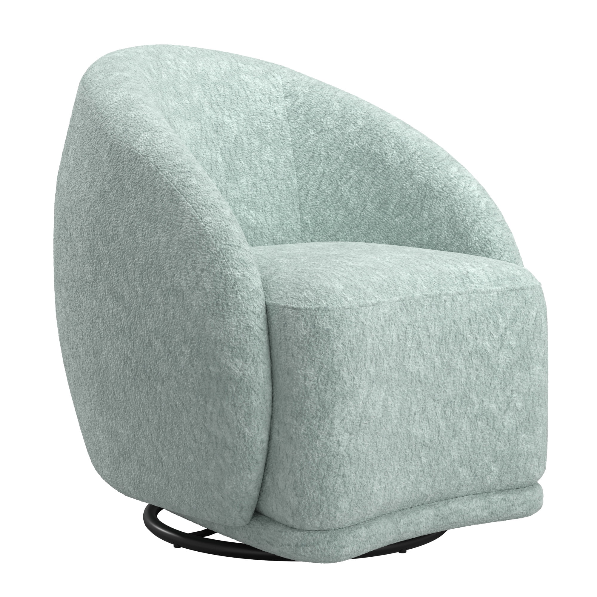 Weston Home Cirea Jacquard Velvet Swivel Accent Chair, Paul Blue