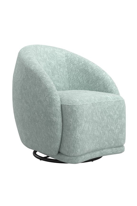 Cirea Jacquard Velvet Swivel Accent Chair, Paul Blue