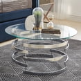 thumbnail image 1 of Weston Home Cleave Cocktail Table, Chrome, 1 of 7