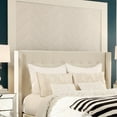 thumbnail image 1 of Weston Home Curtis I Tufted Linen Headboard, Full, Cream White, 1 of 2