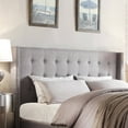 thumbnail image 1 of Weston Home Curtis I Tufted Linen Headboard, King, Grey, 1 of 1