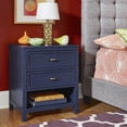 thumbnail image 1 of Weston Home Danica Modern 2-Drawer Nightstand, Twilight Blue, 1 of 8