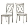 thumbnail image 1 of Weston Home Farmhouse Wood Dining Side Chair, Antique White (Set of 2), 1 of 10