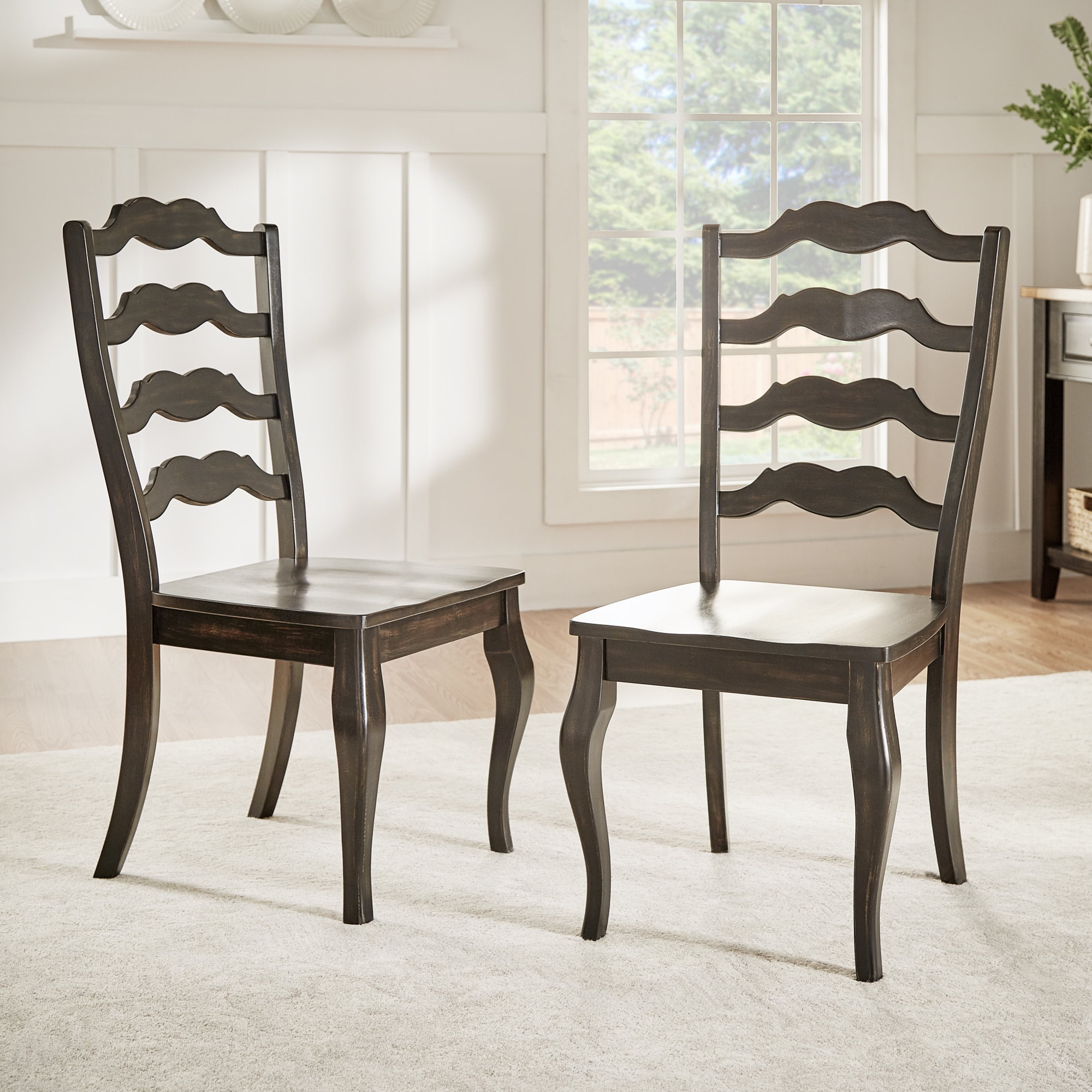 Antique ladder online back dining chairs