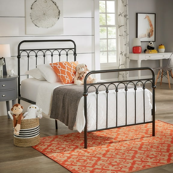 Weston Home Gabrielle Metal Arches Twin Platform Bed, Black