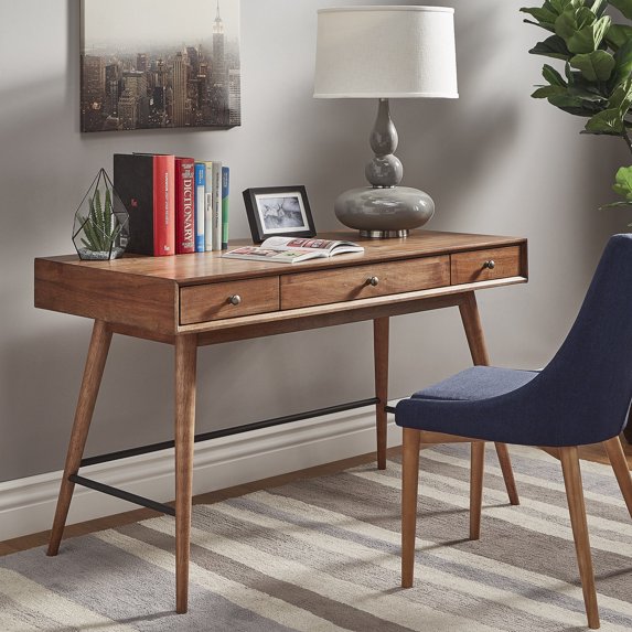 Weston Home Jackson Wood 3-Drawer Writing Desk