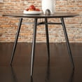 thumbnail image 1 of Weston Home Jameson 42" Round Oak Top Two-Tone Wood Dining Table, Black Legs, 1 of 4