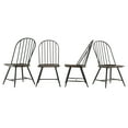 thumbnail image 1 of Weston Home Jameson Two-Tone Windsor Chairs, Set of 4, Black and Oak, 1 of 5