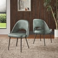 thumbnail image 1 of Weston Home Kolten Upholstered Dining Chairs, Set of 2, Teal PU Leather, 1 of 9