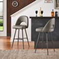 thumbnail image 1 of Weston Home Krista 29" Metal Swivel Mid-Back Bar Stools, Set of 2, Light Grey, 1 of 9