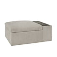 thumbnail image 1 of Weston Home Laguna Boucle Fabric Ottoman with Table and Casters, Gray, 1 of 11