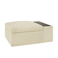 thumbnail image 1 of Weston Home Boucle Fabric Storage Ottoman with Side Table and Casters in Ivory, 1 of 11