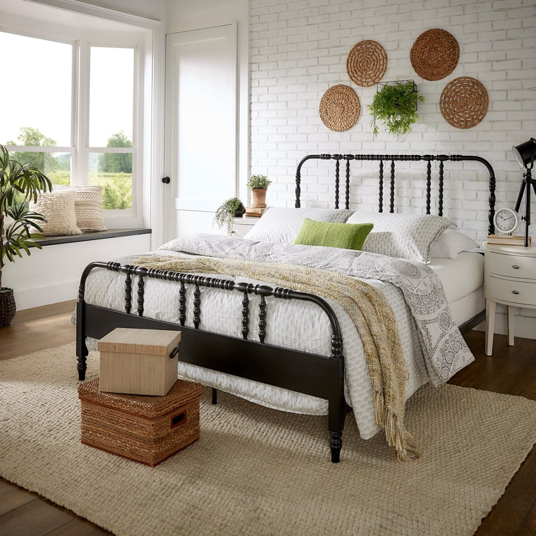 Weston Home Leona Metal Spool Full Bed, Black - Walmart.com