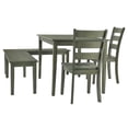 thumbnail image 1 of Weston Home Lexington 5-Piece Breakfast Nook Dining Set with Rectangular Table, Dark Sea Green, 1 of 7