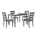 thumbnail image 1 of Weston Home Lexington 5-Piece Dining Set, 4 Ladder Back Chairs, Antique Grey, 1 of 6