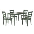 thumbnail image 1 of Weston Home Lexington 5-Piece Dining Set, 4 Ladder Back Chairs, Dark Sea Green, 1 of 6