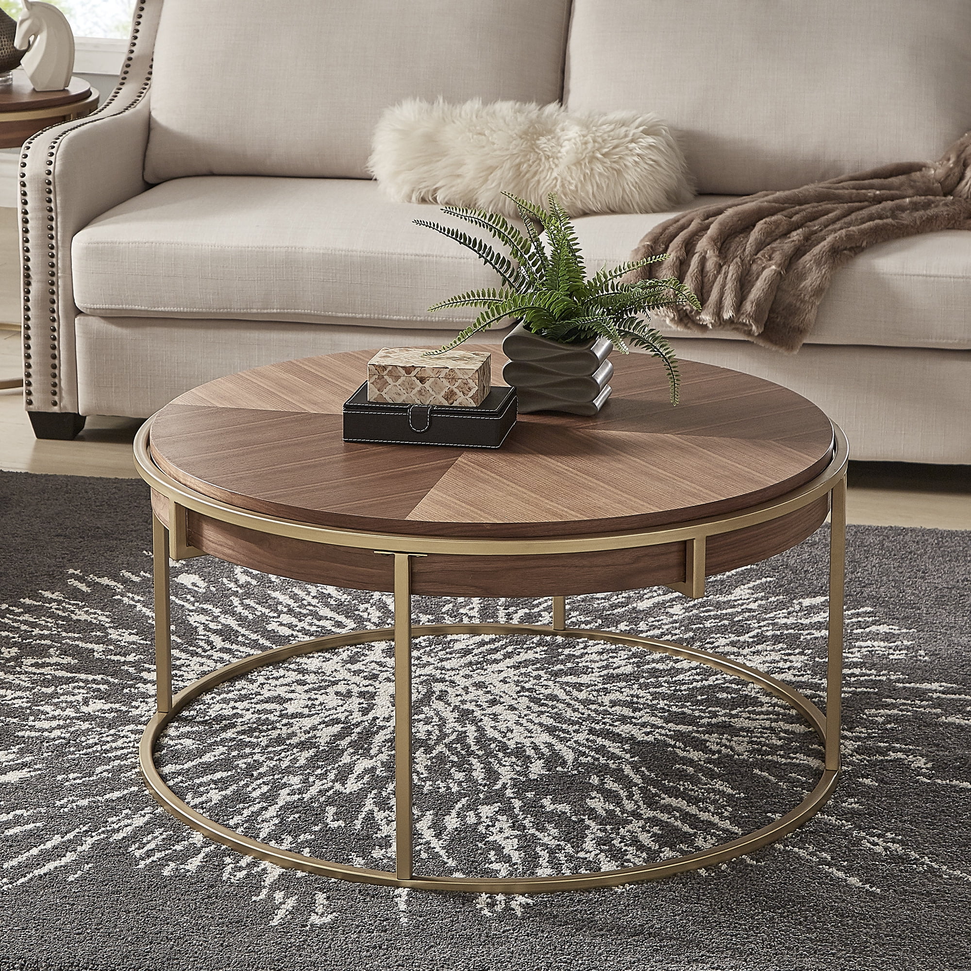 Free Shipping! Weston Home Retro Wooden Geometric Coffee